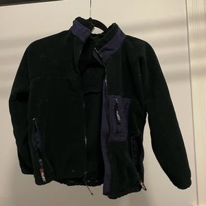 Cropped zip up fleece